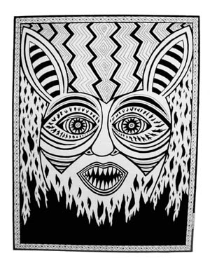 Burning bunny by Liz Parkinson