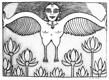 Female Buddha Bird by Liz Parkinson