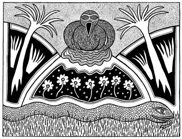 Bird with Snake by Liz Parkinson
