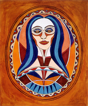 Woman with the Purple Hair by Liz Parkinson