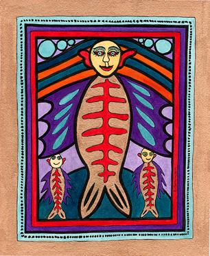 Gold Fish in a Flap by Liz Parkinson