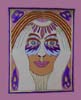 Woman & purple fishes by Liz Parkinson