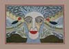 Snake woman with turkeys by Liz Parkinson