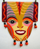 Face with red & orange snakes by Liz Parkinson